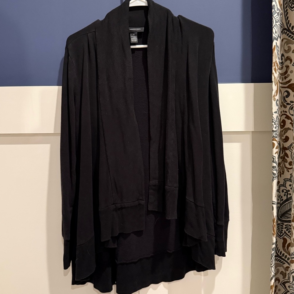INC International Concepts Elegant Black Drape Cardigan Size M